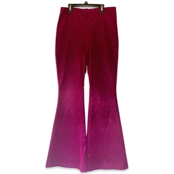 Elegant Magenta Wide Leg Pants - Picture 3 of 6